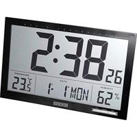 Eurochron EFWU Jumbo 100 Wandklok Zendergestuurd 370 mm x 230 mm x 30 mm Zwart - thumbnail