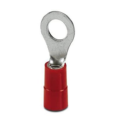 Phoenix Contact 3240221 Ringkabelschoen Dwarsdoorsnede (max.): 10 mm² Schachtdiameter: 8.4 mm Deels geïsoleerd Rood 50 stuk(s)