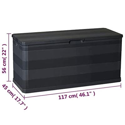 Tuinbox 117x45x56 cm zwart Tuinbox 117x45x56 cm zwart