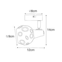 QAZQA Art Deco spot goud met smoke glas - Vidro - thumbnail