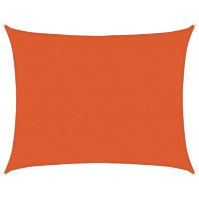 Zonnezeil 160 g/m rechthoekig 6x7 m HDPE oranje