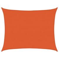 Zonnezeil 160 g/m rechthoekig 6x7 m HDPE oranje - thumbnail