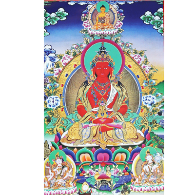 Thangka Reproductie - Amythayus - lang leven Thangka Reproductie - Amythayus - lang leven