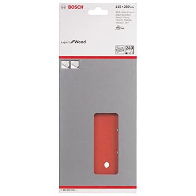 Bosch Accessories Expert for Wood 2608605348 Oscillerend schuurpapier Geperforeerd Korrelgrootte (num) 240 (l x b) 280 mm x 115 mm 10 stuk(s) Bosch Accessories Expert for Wood 2608605348 Oscillerend schuurpapier Geperforeerd Korrelgrootte (num) 240 (l x b) 280 mm x 115 mm 10 stuk(s)