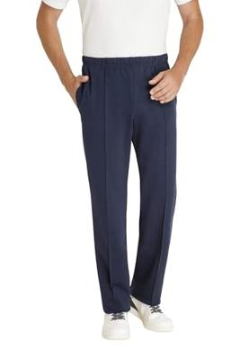 Comfortabele herenbroek met vouw zwart