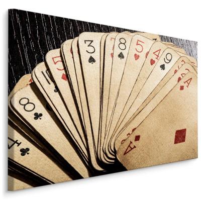 Schilderij - Oude speelkaarten, premium print