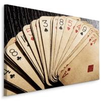 Schilderij - Oude speelkaarten, premium print - thumbnail