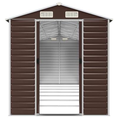 Tuinschuur 191x640x198 cm gegalvaniseerd staal bruin