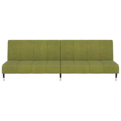 Slaapbank 2-zits fluweel lichtgroen