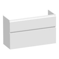 Brauer Delight - Onderkast Ondiep - 100 cm - met 2 Softclose Lades Greeploos en 1 Sifon Uitsparing - Mat Wit - thumbnail