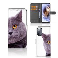 Motorola Moto G31 | G41 | Telefoonhoesje | Met pasjeshouder | Kat - thumbnail