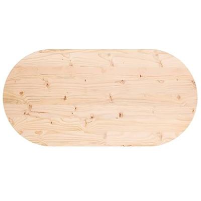 Tafelblad 110x55x2,5 cm massief grenenhout ovaal