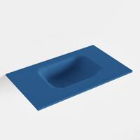 MONDIAZ LEX Jeans solid surface inleg wastafel voor toiletmeubel 50cm. Positie wasbak rechts - thumbnail