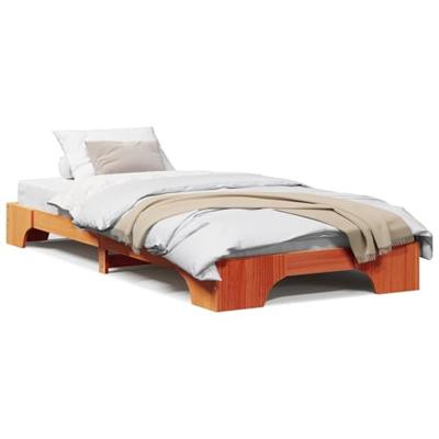 Bedframe Wasbruin 90 x 200 cm Massief grenenhout