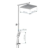 Schutte TRENTO Regendouche set met thermostatische kraan | Chroom - 60140 - thumbnail