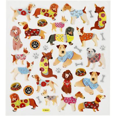 Creativ Company Stickers, honden, vel 15x16,5 cm, 1 vel