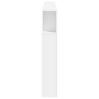 Hoofdeinde met LED 220x18,5x103,5 cm bewerkt hout wit - thumbnail