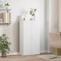 Archiefkast 60x32x115 cm bewerkt hout wit - thumbnail
