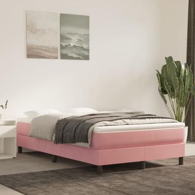 Boxspring bed fluweel roze 120x200 cm