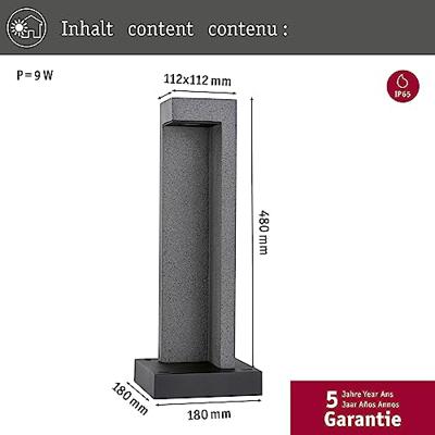 Paulmann 94501 Staande LED-tuinlamp LED 9 W Zwart zandsteen - thumbnail