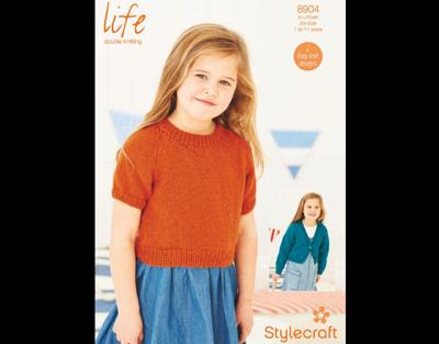Breipatroon Stylecraft Life DK Meisjes Top en Vest 8904