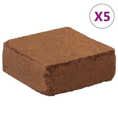 VidaXL Kokosvezelblokken 5 st 5 kg elk 25 kg totaal VidaXL Kokosvezelblokken 5 st 5 kg elk 25 kg totaal