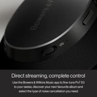 Bowers & Wilkins Px7 S3 Draadloze Over-Ear Hoofdtelefoon, Geavanceerde Ruisonderdrukking, 24-bit DSP, aptX Lossless, 30 Uur Afspelen, 8 Microfoons, Snelladen - IJs blauw - thumbnail