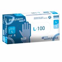 Polysem Nitril onderzoekshandschoenen blauw maat L - thumbnail