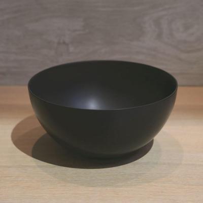 Fontein Opzetwastafel Luca Sanitair Ø24 cm Dunne Rand 12 cm Hoog Solid Surface Antraciet Luca Sanitair