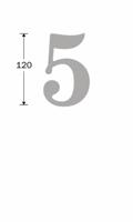 Huisnummer Roman 120mm-5 MGO - thumbnail