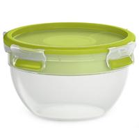 Emsa Clip & Go Snackbox 1 l Kunststof Met deksel, Vaatwasserbestendig Transparant, Groen 518097 - thumbnail