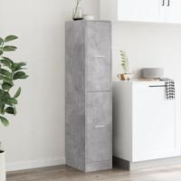 Apothekerskast 30x41x144,5 cm bewerkt hout betongrijs - thumbnail