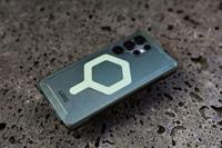 Urban Armor Gear Essential Armor Outdoor telefoonhoes Samsung Galaxy S25 Ultra Olijf, Transparant Inductieve lading - thumbnail