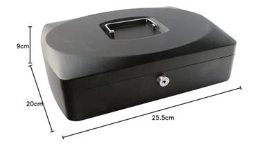 Q-CONNECT geldkoffer, 255 x 200 x 85 mm, zwart