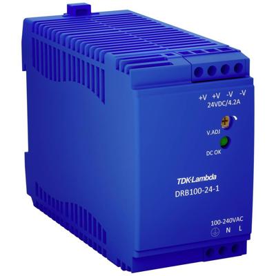TDK-Lambda DRB100-24-1 DIN-rail netvoeding 24 V/DC 4.2 A 100.8 W Aantal uitgangen:1 x Inhoud 1 stuk(s)
