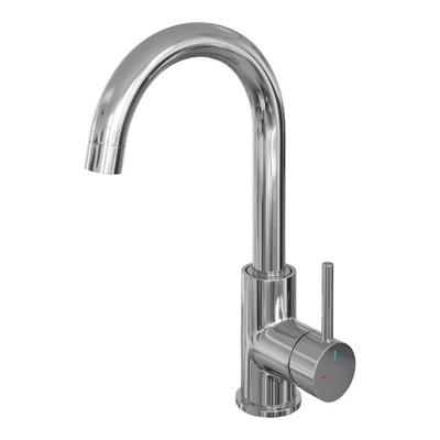 Brauer Stripe hoge opbouw wastafelmengkraan met draaibare ronde uitloop model A chroom