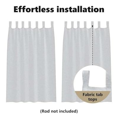 VidaXL Voile gordijn 2 pcs lichtgrijs 175 x 140 cm polyester