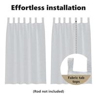 VidaXL Voile gordijn 2 pcs lichtgrijs 175 x 140 cm polyester - thumbnail