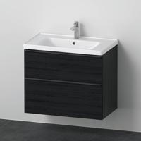 Badkamermeubelset Duravit D-Neo Wastafel Keramiek 80x48x62.5 cm Mat Eiken Zwart Duravit - thumbnail
