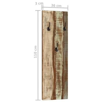 VidaXL Wandkapstokken 2 st 36x3x110 cm massief gerecycled hout VidaXL Wandkapstokken 2 st 36x3x110 cm massief gerecycled hout