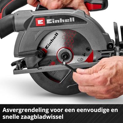 Einhell TE-CS 18/165-2 Li - Solo Accu-cirkelzaag Zaagdiepte 90° (max.) 57 mm Zonder accu, Zonder lader, Incl. parallelaanslag 18 V