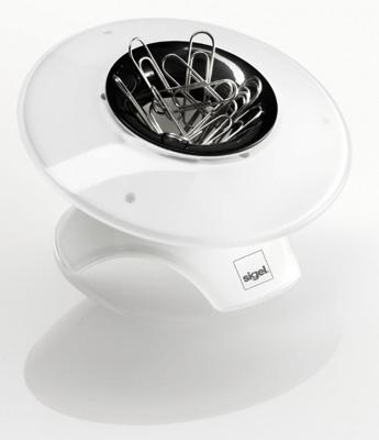 Sigel SI-SA101 Papercliphouder EYE STYLE Zwart/wit Sigel SI-SA101 Papercliphouder EYE STYLE Zwart/wit