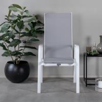 Nohr Verstelbare Tuinstoel 'Lasheka' kleur Wit/Grijs - thumbnail