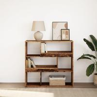 Boekenkast / kamerscherm 100x33x94,5 cm oud houtkleurig - thumbnail