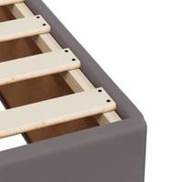 Bedframe kunstleer grijs 200x200 cm - thumbnail