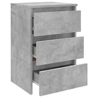 VidaXL Nachtkastje 40x35x62,5 cm bewerkt hout betongrijs - thumbnail