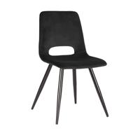LABEL51 Eetkamerstoel 'Josh' Velvet, kleur Zwart - thumbnail