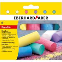 Eberhard Faber EF-526506 Stoepkrijt 4-kantig 6 Kleuren - thumbnail