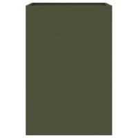 VidaXL Plantenbak 52x48x75 cm staal olijfgroen - thumbnail