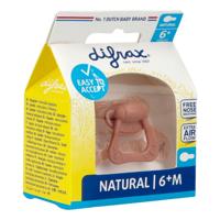 Difrax Fopspeen Natural 6m+ Steenrood-print - thumbnail